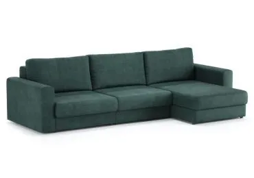 Диван угловой Ларсон 3М Nordic 74 изумруд
