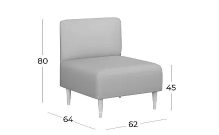 Фото Пуф со спинкой Рикке R2 - 1